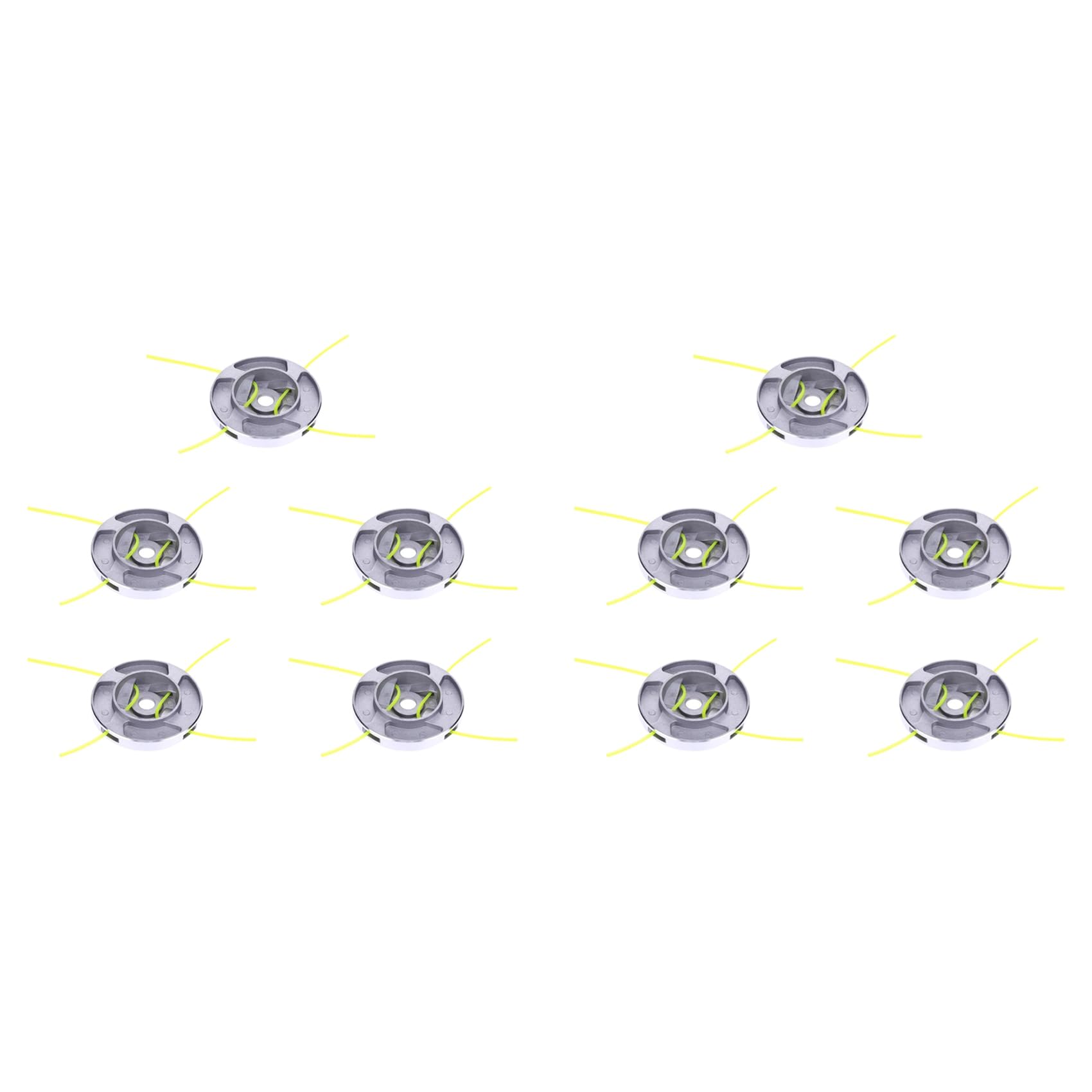 Jnchdghwa Silver & Green 10X Alloy Head Metal Trimmer Head,Brush Cutter Replacement Parts Bump Feed Head For Brush Cutter Grass Trimmer