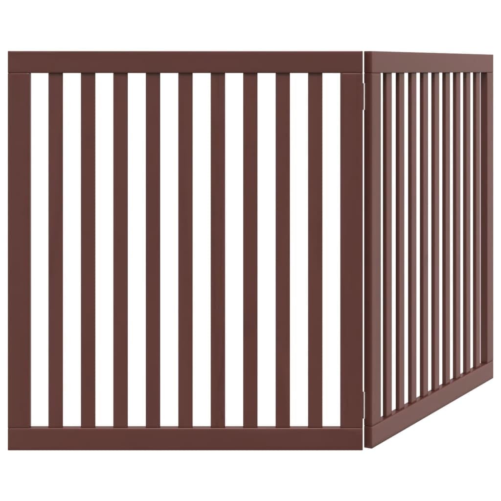 Puerta plegable para perros de 160 cm, de madera de álamo, para interior y exterior, protección segura para cachorros, valla resistente a la intemperie, para casa, jardín, terraza, viajes
