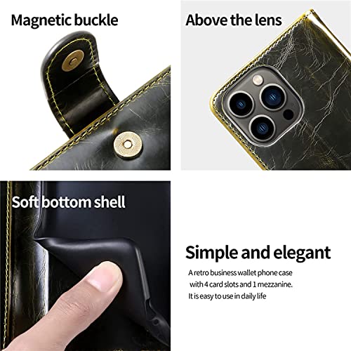 Étui pour iPhone 13 Pro cuir véritable fermeture éclair vert - 7