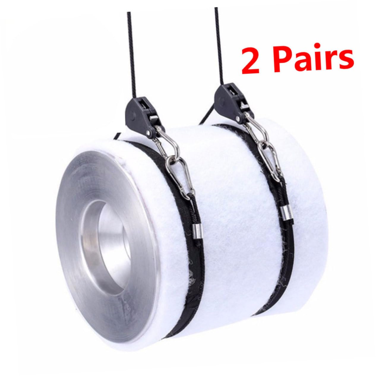 VILLCASE Lot De 4 Cintres Réglables À Cliquet 1/8 Pouce en Corde pour Lampes De Croissance Intérieur Supports Robustes en Acier Inoxydable pour Jardinage en Serre