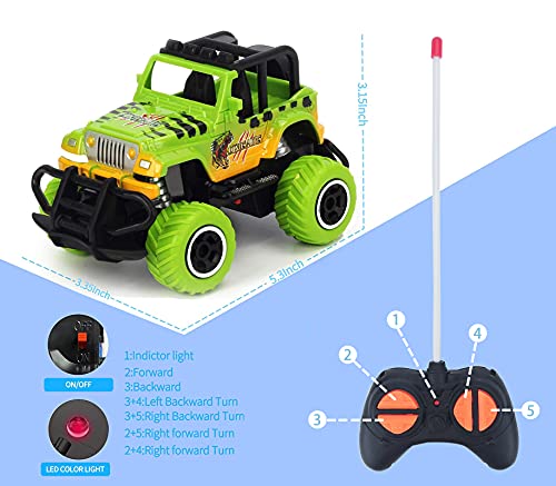 Hymaz Remote Control Car For Girls 3-5 6 7 8-12 Gifts, Pink/Purple Rc Racing Car & Truck & One Button Deformation & 360°Rotating Drifting Car Robot Toys For Kids Girls Boys (1.43 Green Rc Cars) #TOP4