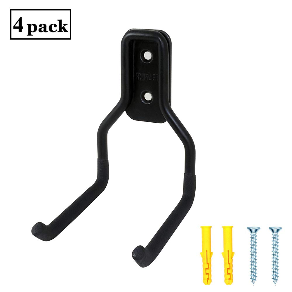 FRMSAET Sturdy and Durable Metal Hooks Garage Hanging System Yard Tool Organizer and Holder Utility Hooks,（Grey, Large） (2 Pack L Hooks)