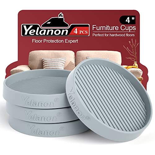 Yelanon Möbeluntersetzer Grau 8 Stück Rund