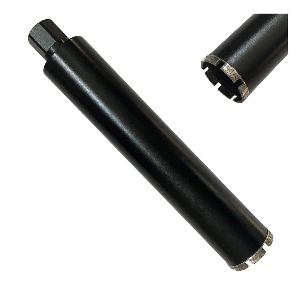 3" High Performance Wet Core Bit for Hard/Reinforced Concrete, 10mm Segment Height, 14" Drilling Depth, Wet Only, 1-1/4"-7 Arbor