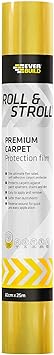 Roll And Stroll Film Everbuild Roll And Stroll Contract Carpet Protector | 600mm X 50m Self-Adhesive Clear Film | Waterproof Floor Protection Carpet Protector Roll - View #9