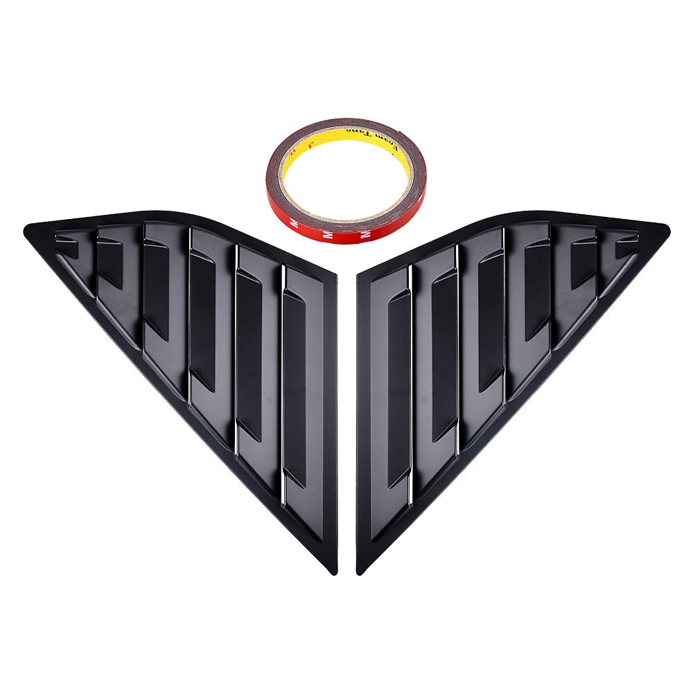 Astra Depot 2pcs Window Side Louvers Vent ABS Covers Compatible with Ford Focus ST RS 2013-2018 Hatchback (Matte Black)