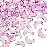 LiQunSweet 100個 透明ガラスビーズ グリッターパウダートップ ドリルムーン DIYプロジェクト ブレスレット ネックレス イヤリング ジュエリー - 16.5x11.5mm