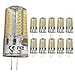 Produktbild mengjay® G4 LED, 10er Pack G4 LED Birnen, 5W 320lm, 64 X 3014 SMD LED, Warmweiß (3000 Kelvin),AC 220-240 V, 360°Abstrahlwinkel LED Lampen Perlen