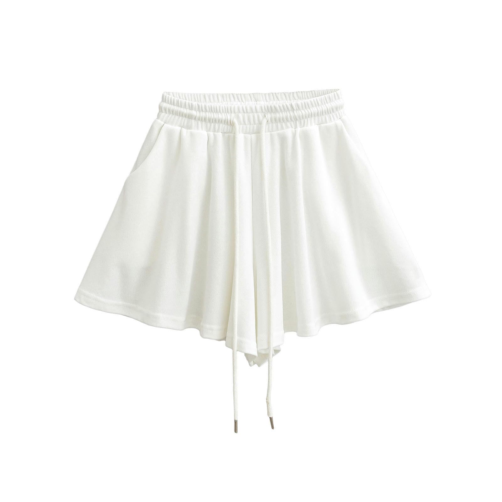 Pantalones Deportivos Falda Deportiva Casual para Mujer Falda de Tenis de Verano Media Falda-Gris Oscuro-S