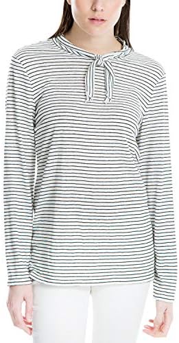 Striped Tie Neck T-Shirt