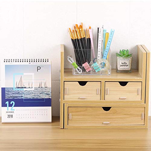 Image of Tbestmax Makeup Brush Holders, Clear Plastic 7-Compartment Vanity Cosmetic Organizer Storage