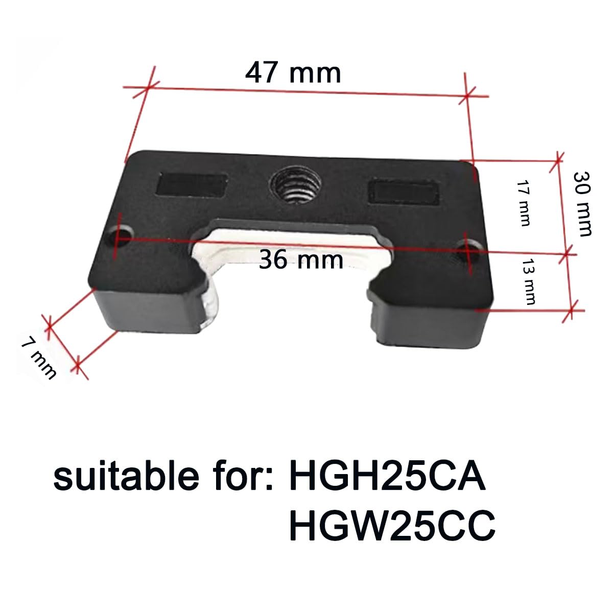 4 Sets HV25 Self-Lubricating Dust-Proof Oil Box Dustproof Accessories for HGH25CA / HGW25CC Linear Slider Block Suitable for Use in Lron Chips Or Dusty Environments.