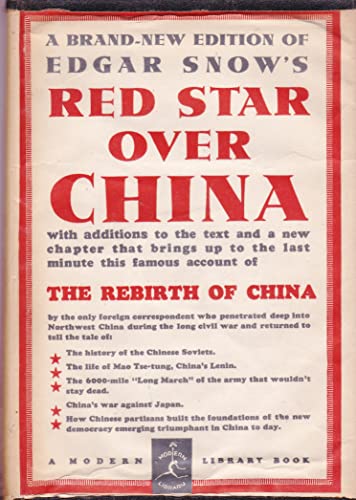 Red star over China, (The Modern library of the... B0007E4G8Q Book Cover