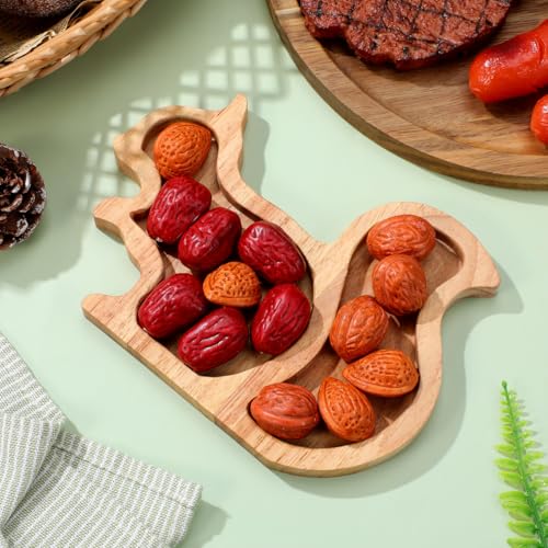 Bandeja de servir en forma de ardilla de bambú miniatura 3