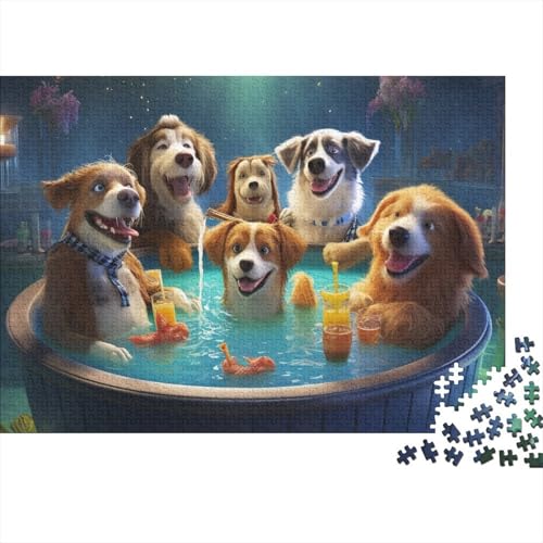 Puzzle de 1000 piezas para adultos con temática de perros en cartón de 70x50 cm