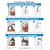 3PCS Sink Water Filter Faucet, Universal 360 ° Rotating Bathroom Sink Filter, Kitchen Faucet Water Filter Removes Chlorine Fluoride Heavy Metals Hard Water for Home Bathroom & Kitchen, w/Cartridges