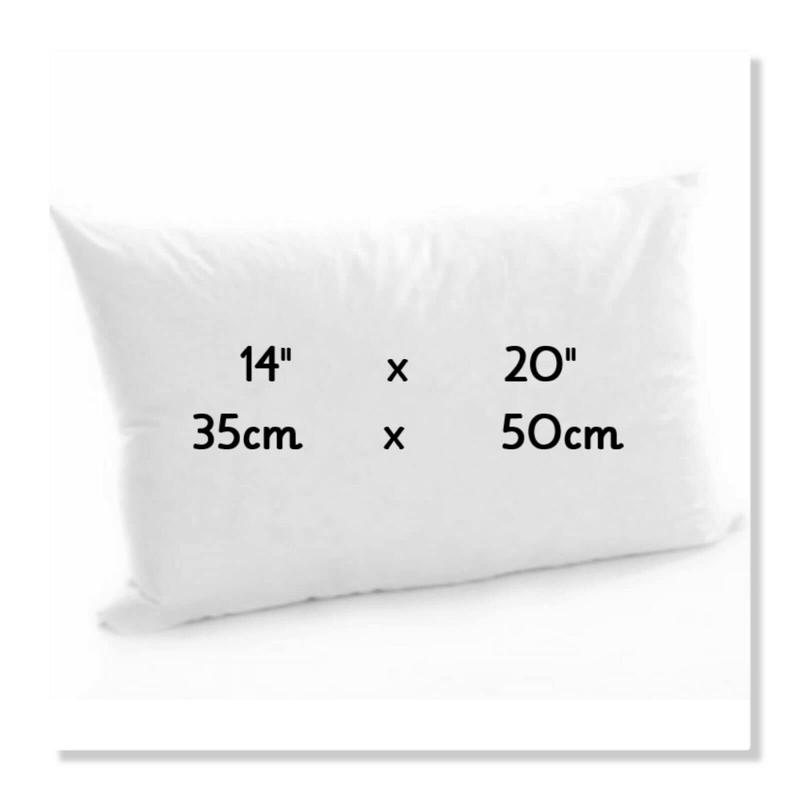 Arlinens White Soft Bouncy Rectangle Oblong Hollow Fibre Plump Scatter Pillows-Double Stitched Edges-Inners Inserts Fillers Pads For Sofa Bed & Couch (1, 14X20)