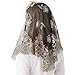 Ammmscaf Gold Lace Mantilla Embroidery Chaple Veils Orthodox Services Head Covering Catholic Mass Church Veil First Holy Communion Veil Shawl Scarf Other Fashion Decoration