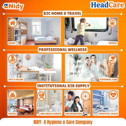 Image of Nidy Disposable Pillow Case Non-Woven Pillow Covers for Medical Travel Hotel Bedroom Home Bedding Portable Supplies Single-Use Pillowcases with Flap Design