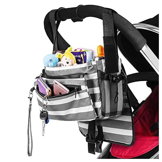 Zooawa Universal Baby Stroller Diaper Bag Storage Organizer con Multi-bolsillos