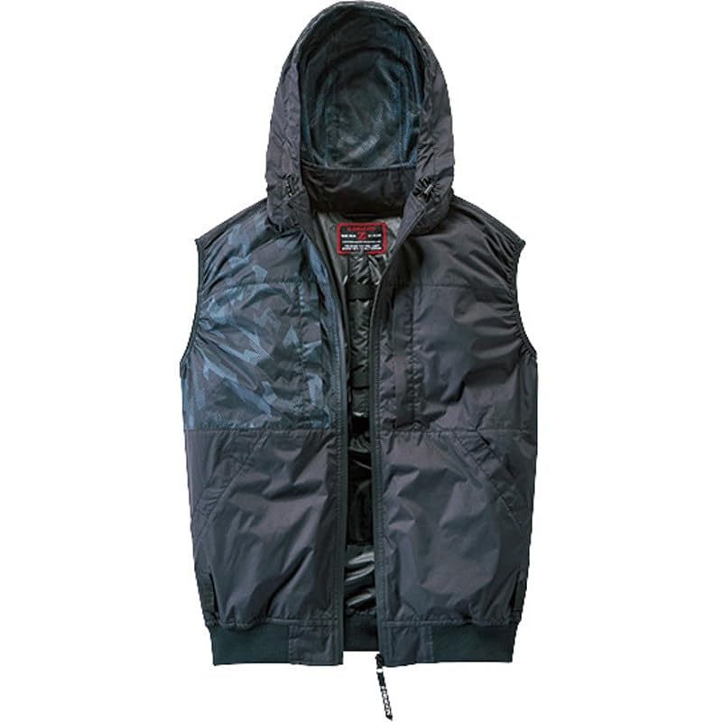 [自重堂] 空調服ベスト 冷却衣服 ブラックXBKカモフラ M