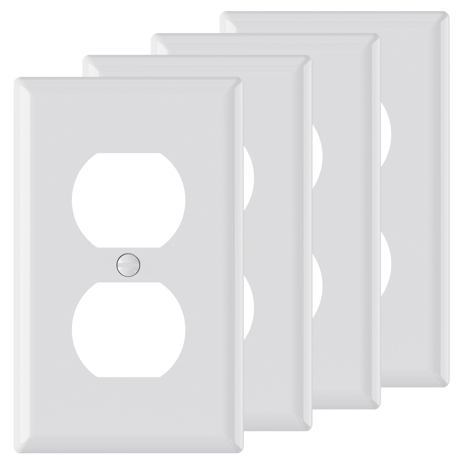 AIDA Screwless Outlet Covers - Matte White (10 Pack) -15