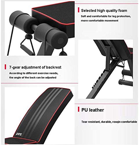 Banc pliable poids multifonctionnel en acier pour musculation - 5