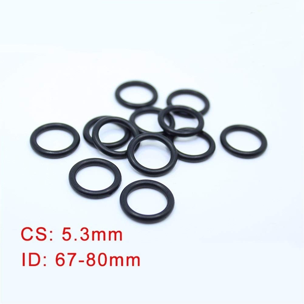 Juntas tóricas CS5.3mm 50pcs NBR Caucho O Anillo ID 67/69 / 71/73/75/77,5 / 80x5.3mm ORing nitrilo Junta de estanqueidad Espesor ORing 5,3mm JIYAMI´EN EL (Size : ID73x5.3mm)