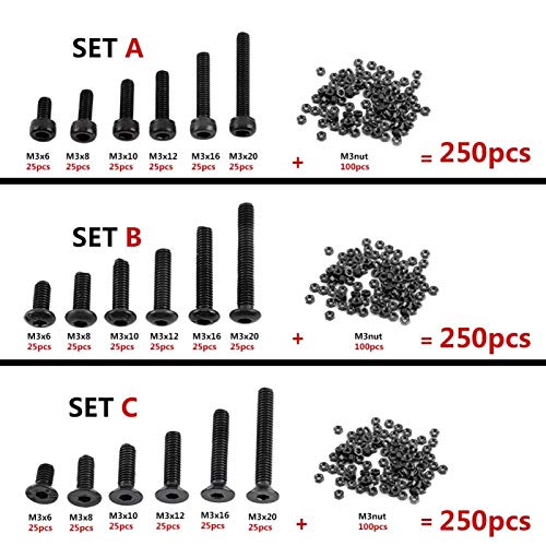 Eujgoov 250pcs Button Head Hex Socket Machine Screws - Image 3