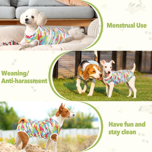 Image of Dog Diapers Suit Period Onesie Fit for Small Medium Dogs Female Dog Sanitary Panties Male Dog Heat Diapers Cover Camo /Medium