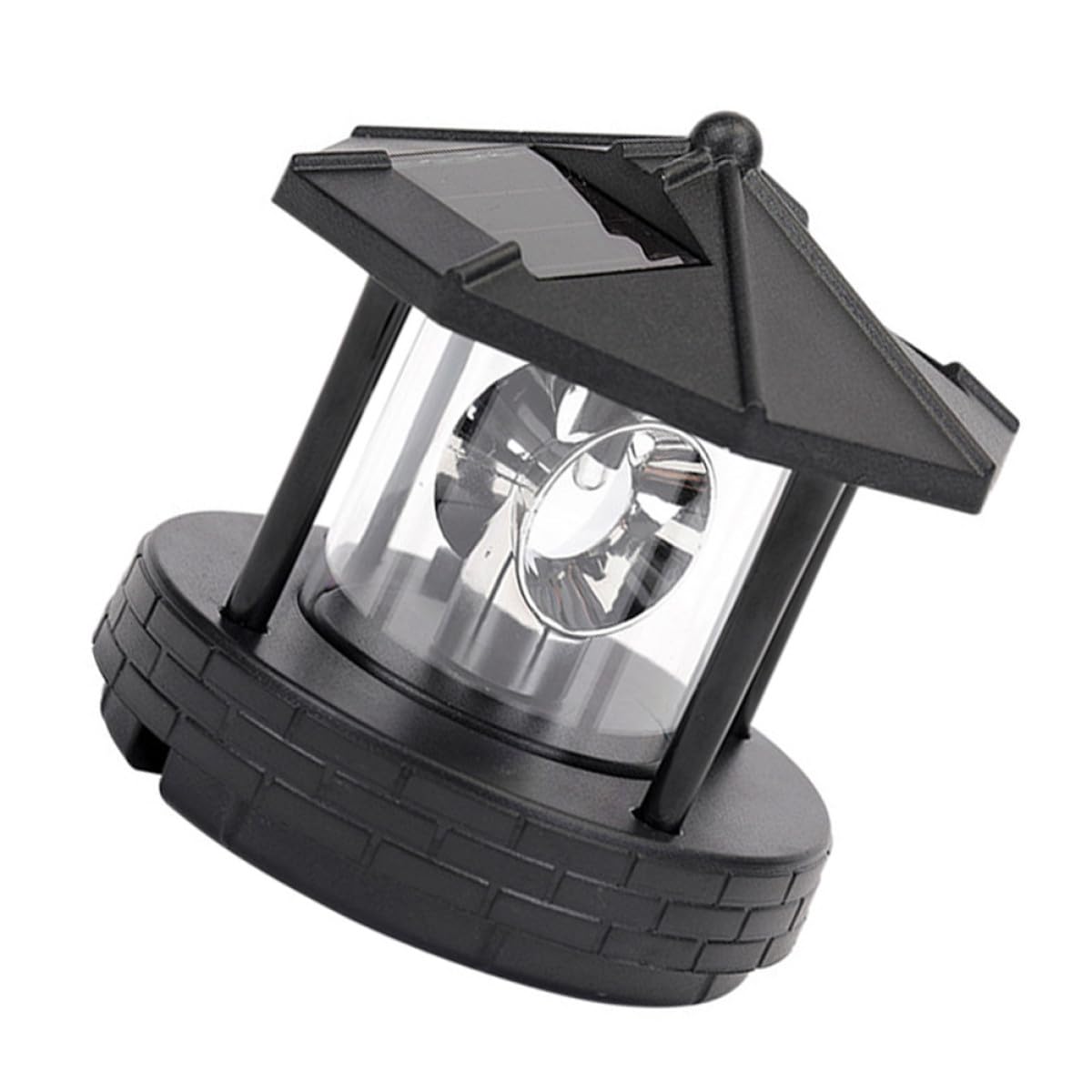 BESPORTBLE LED Solar Walkway Lights Rotating Outdoor Solar Path Lights Solar-Powered Plastic Landscape Lamps for Garden Patio Yard