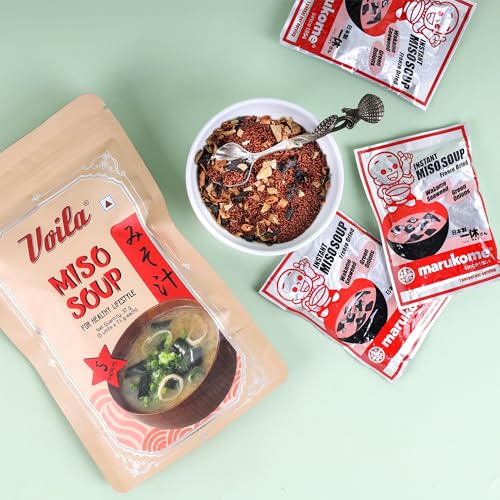 Image of Voila Miso Japanese Healthy Instant Soup, 37 Gm (5 Sachets Inside with Recipe Book)