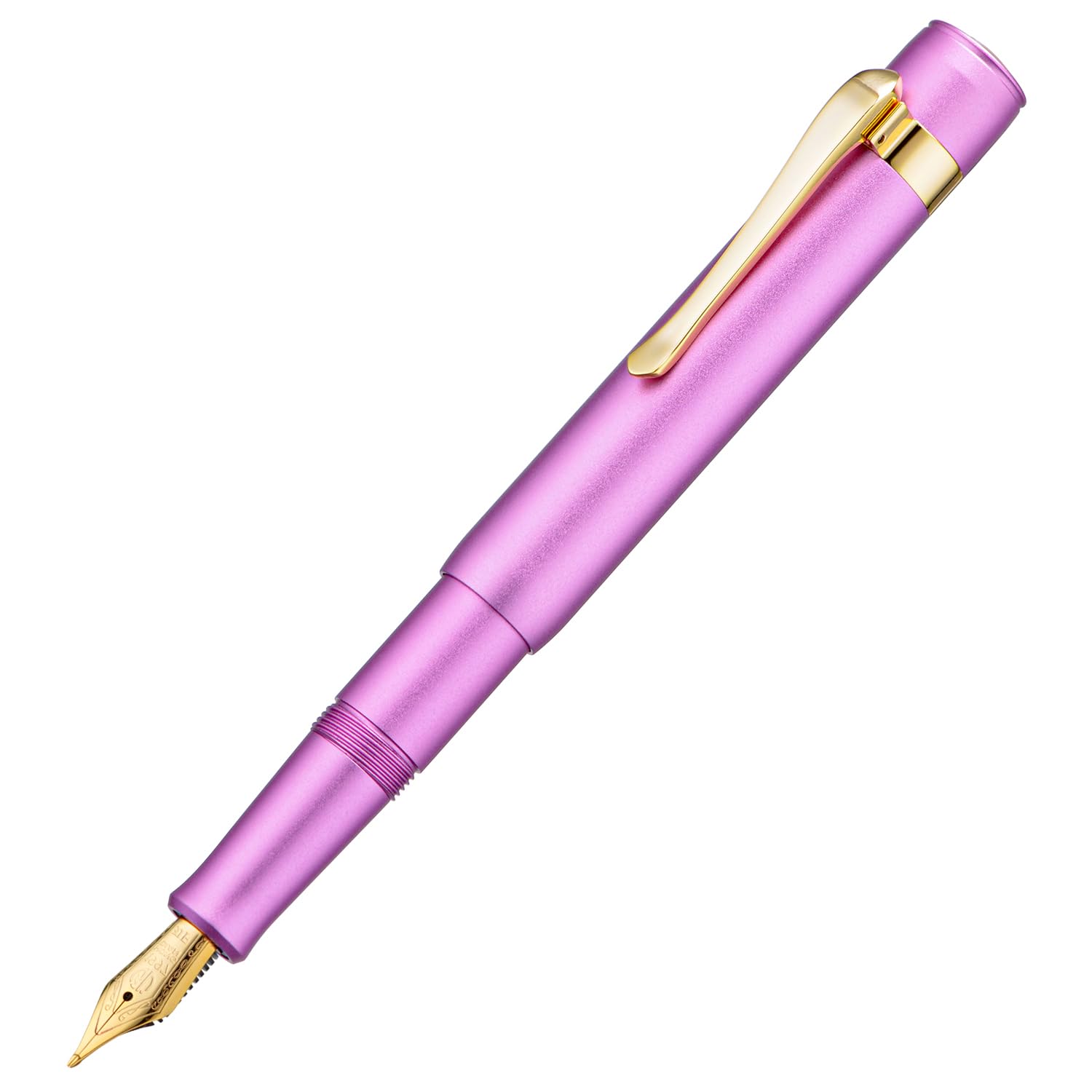 Hongdian M2 Black Forest Mini Fountain Pen, Long Blade Nib & Sleek Shape Aluminium Short Pocket Travel Pen (Lilac Purple) - Image 2