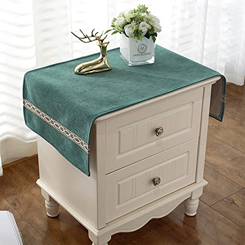 Comfeeling 15.7×35.4 Inch Bedside Tablecloth Table Dustcover Bedside Tablecover Bedside Tabletop Home Decoration Fabric Tablecloth Bedside Table Cover Table Covering Doilies For Furniture Décor #TOP6