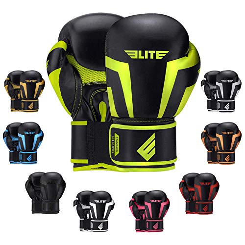 2021 Pro Boxing Gloves for Men Women & Kids, Boxing Training Gloves, Kickboxing Gloves, Sparring Gloves, Heavy Bag Gloves for Boxing, Kickboxing, Muay Thai, MMA (Green 6 Oz)