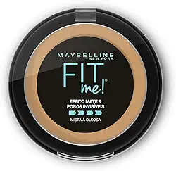 Maybelline NY Pó compacto Efeito Mate e Poros Invisíveis Fit Me Médio Escuro Bege B07