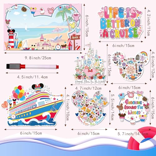 Imanes decorativos de crucero mouse 7 piezas miniatura 2