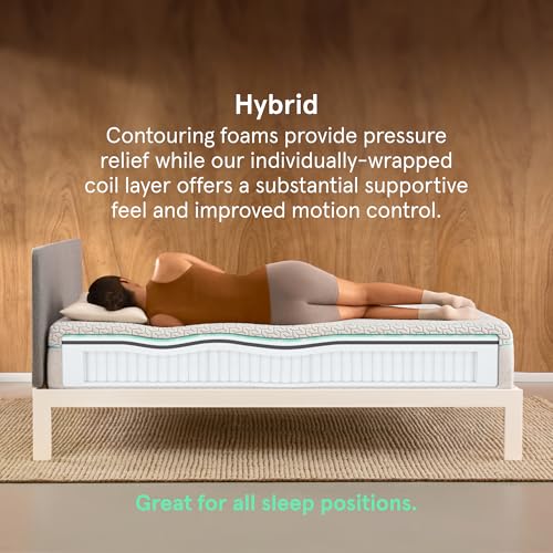 Image of Tuft & Needle Original Hybrid Medium Cal King Mattress, Adaptive Foam, Individually-Wrapped Coils, Cooling Pressure Relief, 100 Night Trial, Fiberglass-Free, CertiPUR-US, 10-Year Limited Warranty
