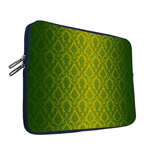 Image of TheSkinMantra Chain Laptop Sleeve Bag Compatible with Laptop /Macbooks /Chrombook /Notebook /Zbook (11.6 Inch (Chain), Green Pattern)