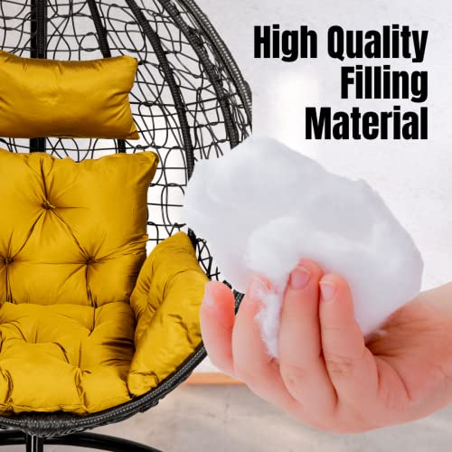 Image of SWINGZY Cushion for Hanging Basket Chair Swing /Outdoor Egg Swing Chair Soft Cushion /Jhula Seat Padded Pillow Cushion /Swing Chair Cushion with Polyester Cloth - (Gold)