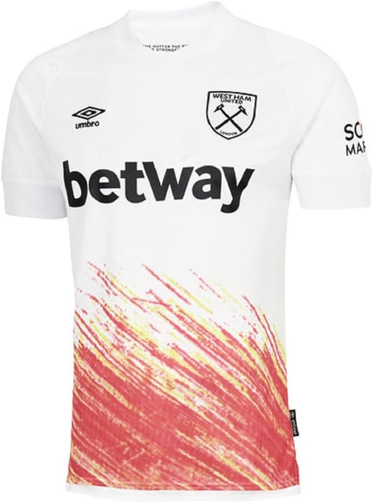West Ham United FC Mens 22/23 Umbro Third Jersey (XXL) (White