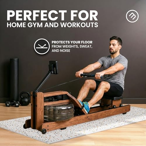 Image of bemaxx Gym Mats Set - 18 pcs EVA Interlocking Foam Floor Tiles (12.6 inchx12.6 inchx0.4 inch) 18sqft Protective Gym Flooring Sports Home Workout Exercise Mats Puzzle Garage Fitness Play-Room Pool Treadmill Bike
