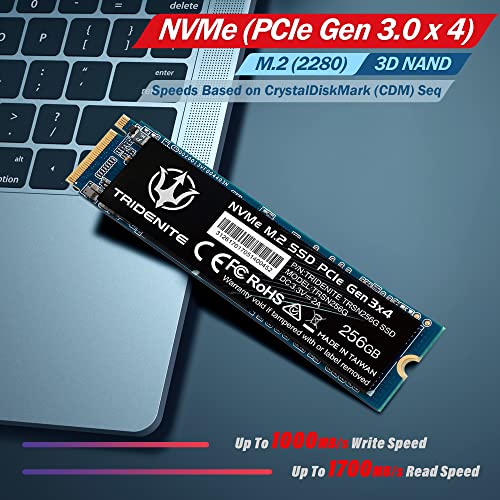 Image of 256 GB NVMe M.2 2280 PCIe Gen 3x4 Internal Solid State Drive (SSD)