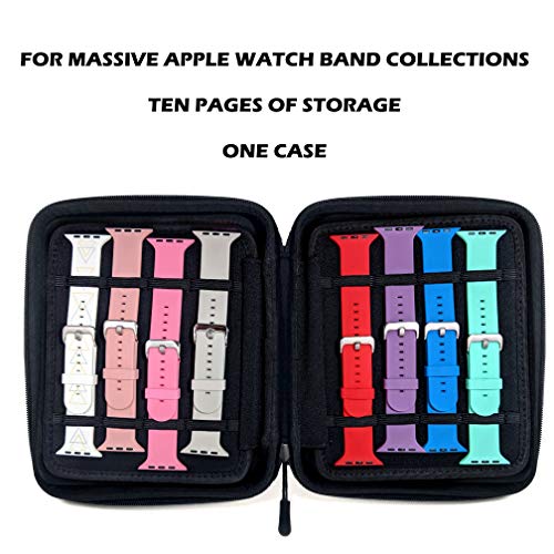 Zero Mass Smartwatch-Uhrenarmbänder, Reise-Etui/Brieftaschen-Organizer/Halter für 40+ Apple Watch Armbänder, Uhr, Handy, Ladegeräte – Bild 3