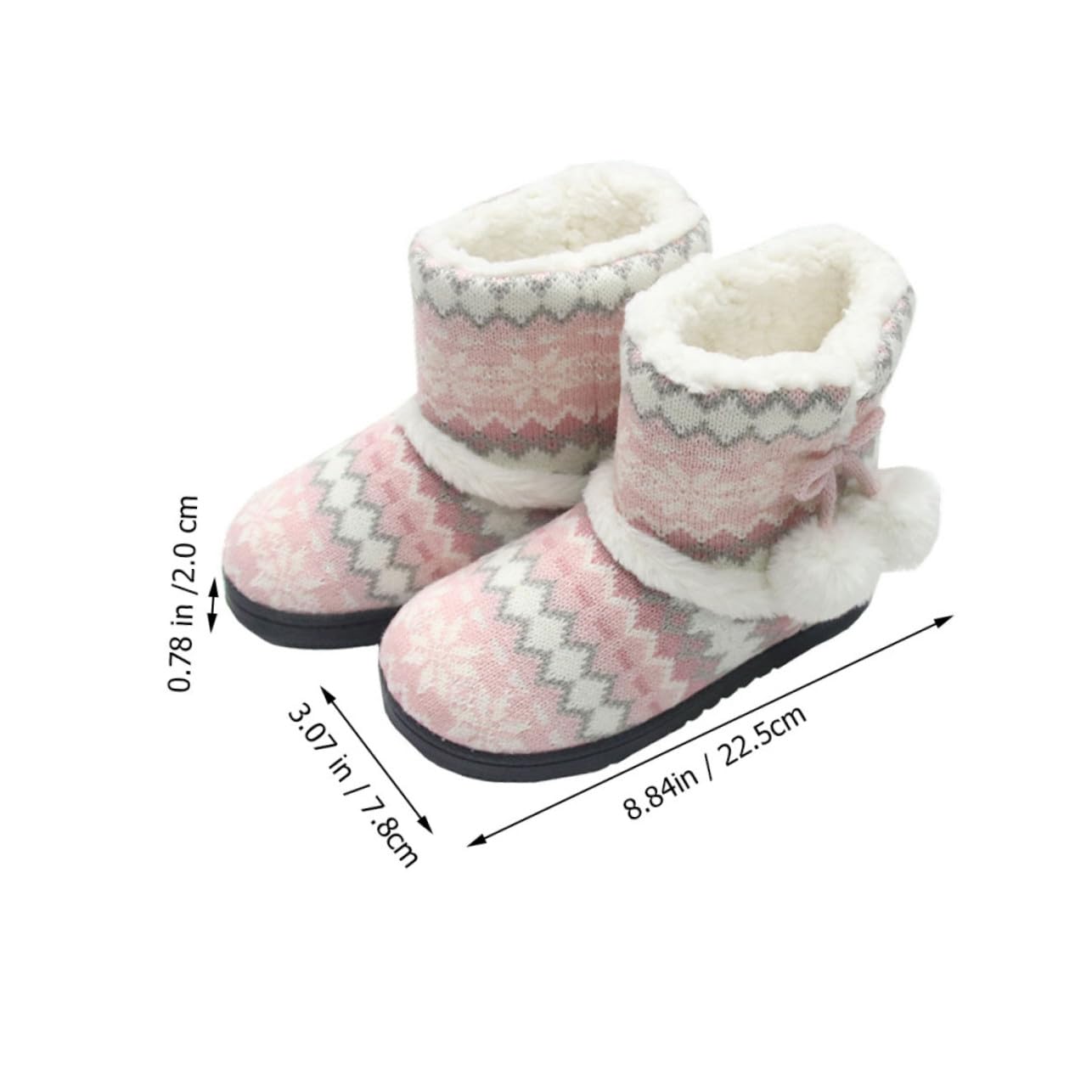 VALICLUD Pantofole Invernali Donna in Cotone, Ciabatte Pelose Suola in Gomma Antiscivolo, Scarpe Calde per Casa Fodera in Pu, Stile Classico per Inverno