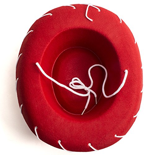 Funny Party Authentic Kids Cowboy Hat - Durable & Sturdy Brown & Red Cowboy Hats for Boys & Girls - Western Costume Accessories - 2 Pack4