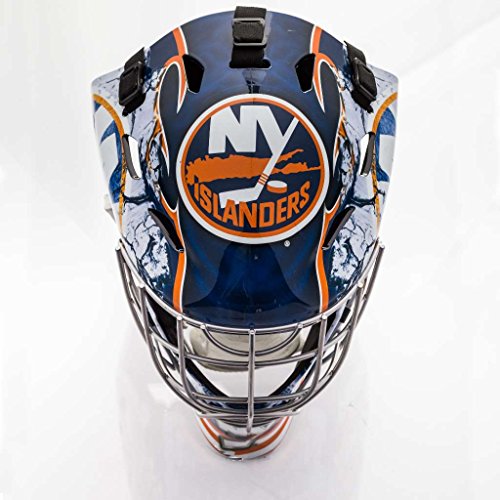 image for Franklin Sports New York Islanders NHL Hockey Goalie Face Mask - Goali
