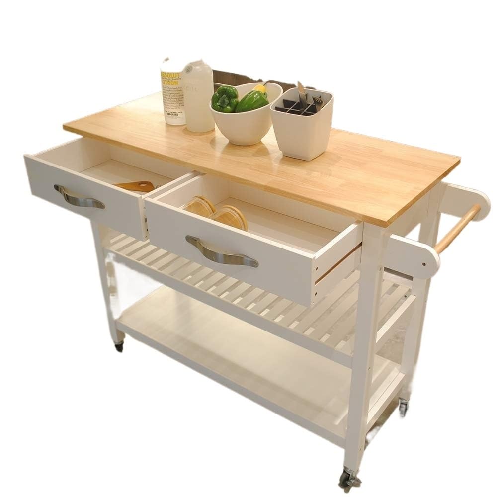 Armadio cucina Tavolo da lavoro for la preparazione degli alimenti cucina. Piccolo supporto for carrello caffè stoccaggio(Bianco)