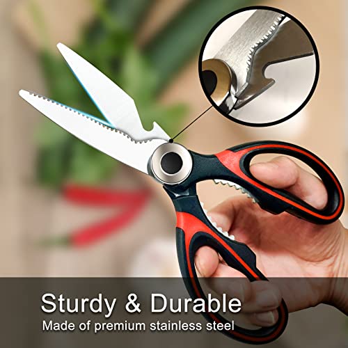 Image of Kitchen Scissors 2 Pack Shears All Purpose Heavy Duty Sharp for Food