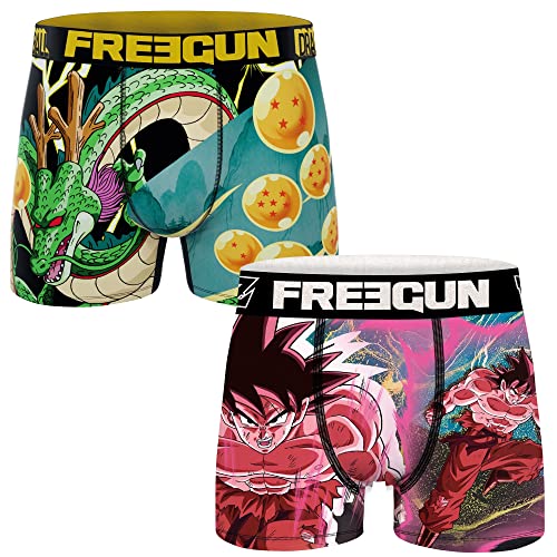 FREEGUN PK5337 Set de 2 Boxers para Hombre colección Dragon Ball, Multicolor, XL